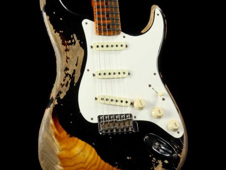 Fender Custom Shop 1957 Stratocaster Heavy Relic Black over 2 Color Sunburst 2018 NAMM Cheap