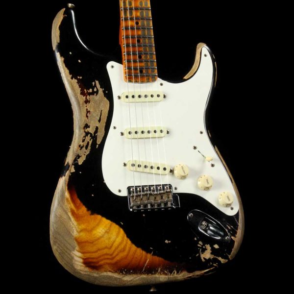 Fender Custom Shop 1957 Stratocaster Heavy Relic Black over 2 Color Sunburst 2018 NAMM Cheap