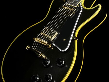 Used Gibson Custom Shop True Historic 1957 Les Paul Custom Reissue Electric Guitar Ebony For Discount