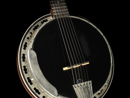 Used Deering 6 String Banjo Black Skin Natural Back Online