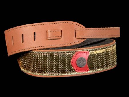 Copperpeace Glovely Gold Sequined Guitar Strap Supply